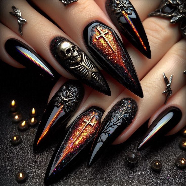 halloween nail designs